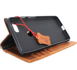 Étui en cuir naturel véritable pour Google Pixel 3 XL Book Wallet fait à la main support souple Tan Retro Luxury Davis 1948