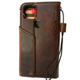 Genuine Dark Leather Case for Google Pixel 5A 5G Book Wallet holder  Magnetic Retro Stand Luxury IL Davis