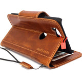 Véritable étui en cuir véritable pour Google Pixel 2 livre portefeuille fait à la main magnétique rétro luxe AU slim Davis