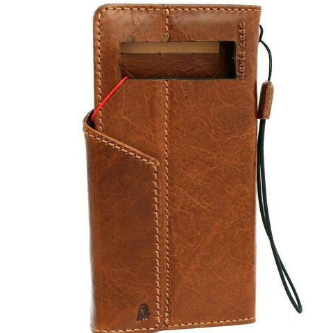 Genuine Leather Case for Google Pixel 6 Book Wallet Magnetic closure Tan holder Retro Stand Luxury IL Davis 1948 5G wireless charging Art