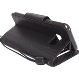 Genuine vintage oil leather Case for Samsung Galaxy S8 Plus book wallet magnetic black