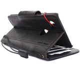 Véritable étui en cuir véritable pour Google Pixel 2 XL livre portefeuille fait à la main rétro magnétique noir luxe support souple IL Davis