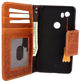 Étui en cuir véritable entièrement tanné pour Google Pixel 2 XL, portefeuille de livre fait à la main, support de luxe rétro, fermeture magnétique IL Davis