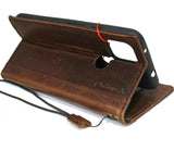 Genuine Natural Leather Case for Google Pixel 5 Book Wallet Full Holder Retro Soft Luxury Slim Davis 1948 wireless charging