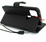 Genuine Black Leather Wallet Case for Google Pixel 5 Book Cards Holder Retro Stand Luxury wireless charging 5G Davis 1948