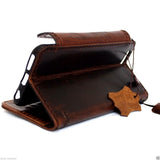 Genuine italian leather iPhone 6 6s safe case cover with wallet credit holder book