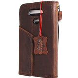 Genuine real leather case for LG G6 book walle cover handmade luxury magnetic 6 brown