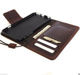 genuine oiled real leather case for iPhone 6s Plus cover book wallet band credit card id magnetic business slim magnet  JP daviscase