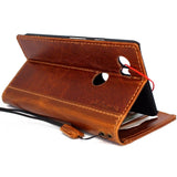 Étui en cuir véritable tanné pour Google Pixel 2 XL Book Wallet Porte-monnaie fait à la main Rétro Luxe slim IL Davis 1948