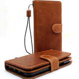 Genuine real leather for Apple iPhone XS MAX case cover wallet credit  tan Removable detachable luxury rubber stand