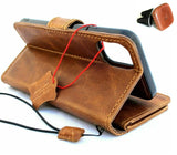 Genuine Full Leather case for Apple iPhone 11 PRO MAX (6.5") Cover Wallet Credit Holder Magnetic Book Tanned Removable Detachable + Magnetic Car Holder