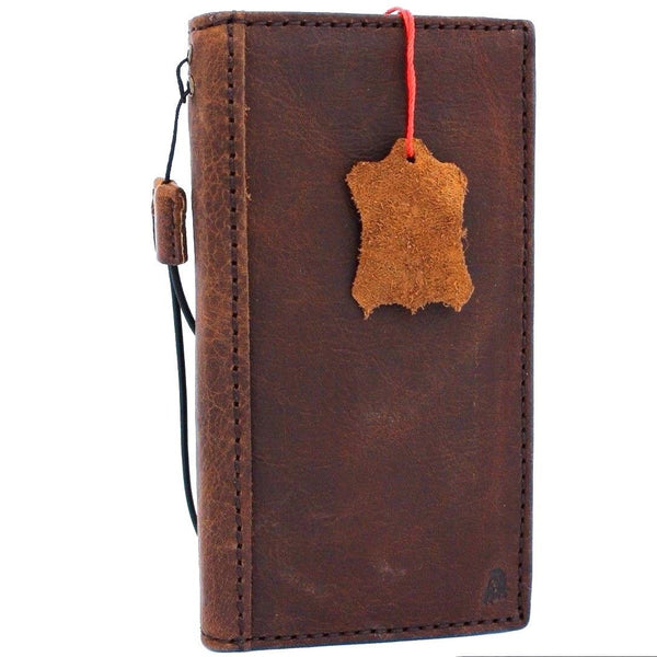 Véritable étui en cuir véritable pour Google Pixel 2 Book Wallet fait à la main rétro luxe IL slim Davis