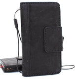 Véritable étui en cuir véritable pour Google Pixel 2 XL livre portefeuille fait à la main rétro magnétique noir luxe support souple IL Davis