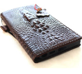 Genuine Leather For Galaxy s22 s21 s20 S23 S24 Ultra s8 s9 Note FE 9 10 20 21 A71 A51 A12 A31 4G 5G Case plus Lile Wallet Book Vintage crocodile  Style Credit Cover Wireless Full Grain Davis luxury  Diy  Mini