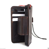 Étui en cuir véritable pour iphone SE 5s 5c, couverture de portefeuille de livre, support magnétique fait à la main