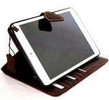 Genuine Leather Case for Apple iPad 9.7 (2016-2018) cover luxury football Rubber Magnetic Brown Cards Slots Slim A1673 A1674 A1675 A1474 A1475 A1476 A1566 A1567 A1822 A1823 A1893 A1954