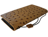 Echtlederhülle für Apple iPhone 11 12 13 14 15 Pro Max 7 8 Plus Crafts Falcon SE XS Wallet Book Vintage Strauß-Stil Kreditkartenfächer Cover Wireless Full Grain Die luxuriöse Mini Art Diy-Prägung