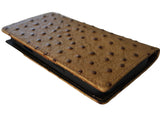 Echtlederhülle für Apple iPhone 11 12 13 14 15 Pro Max 7 8 Plus Crafts Falcon SE XS Wallet Book Vintage Strauß-Stil Kreditkartenfächer Cover Wireless Full Grain Die luxuriöse Mini Art Diy-Prägung