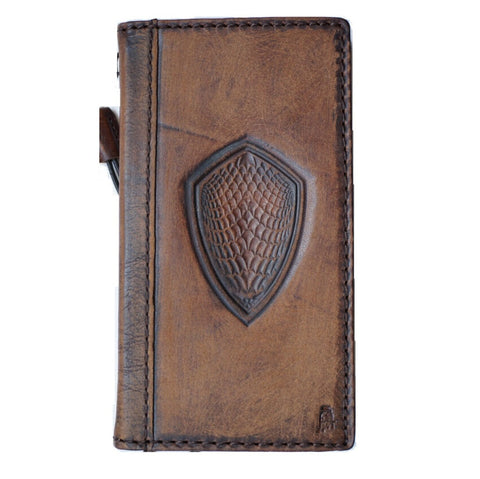 Genuine Leather Case For Apple iPhone 17 16 12 13 14 15 Pro Max Air 8 plus diy crafts SE Wallet Book Vintage Style CoverMini