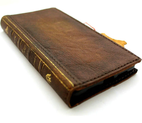 Genuine Leather For OnePlus 15 13 13r 12 12r Wallet Book Vintage Style Credit Cover Wireless Full Grain Art Davis