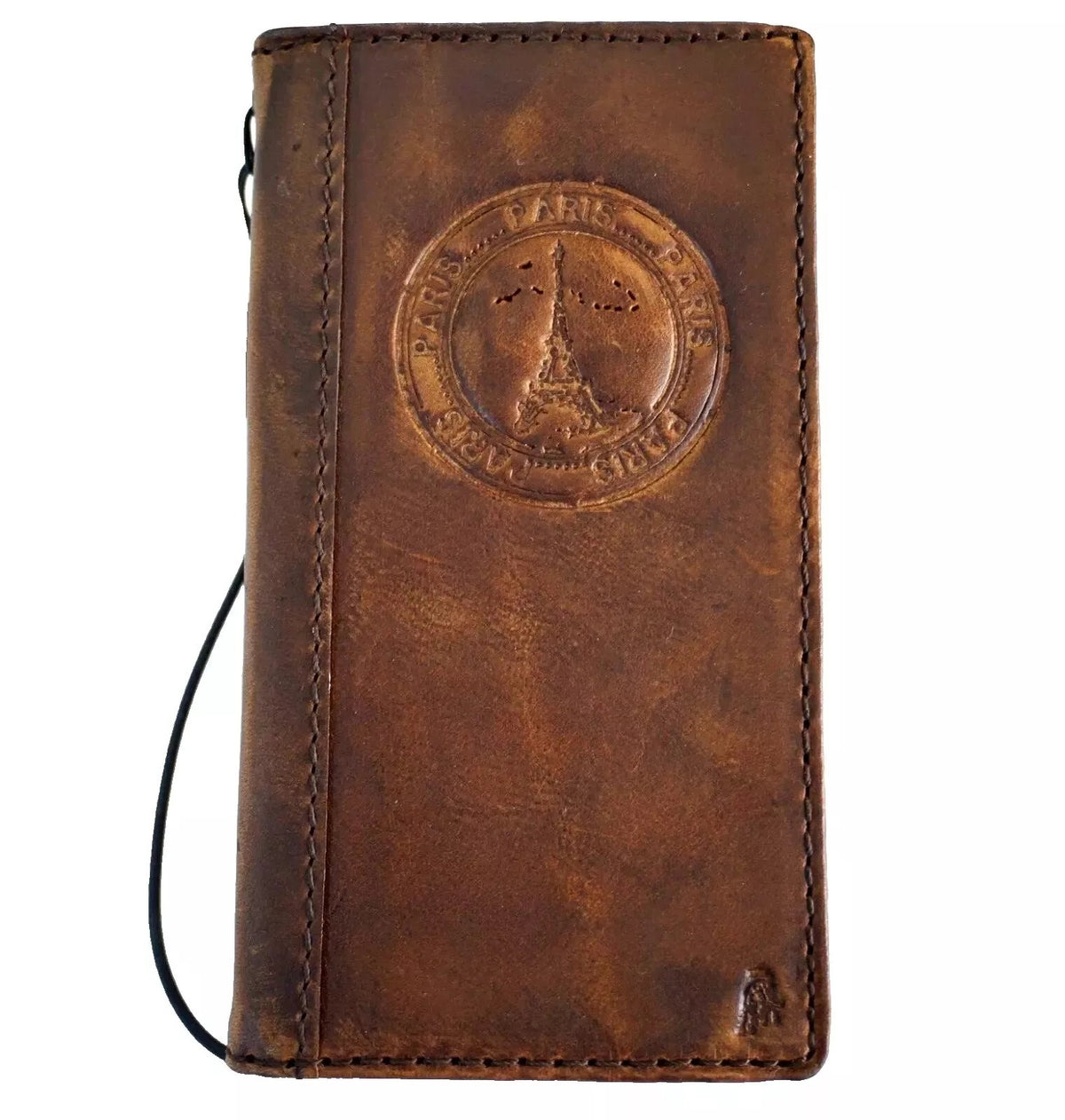 Handmade genuine leather phone case for Samsung Galaxy S22, S21, S20, S23, S24, S25 Edge, Note, A series in tan with wallet feature