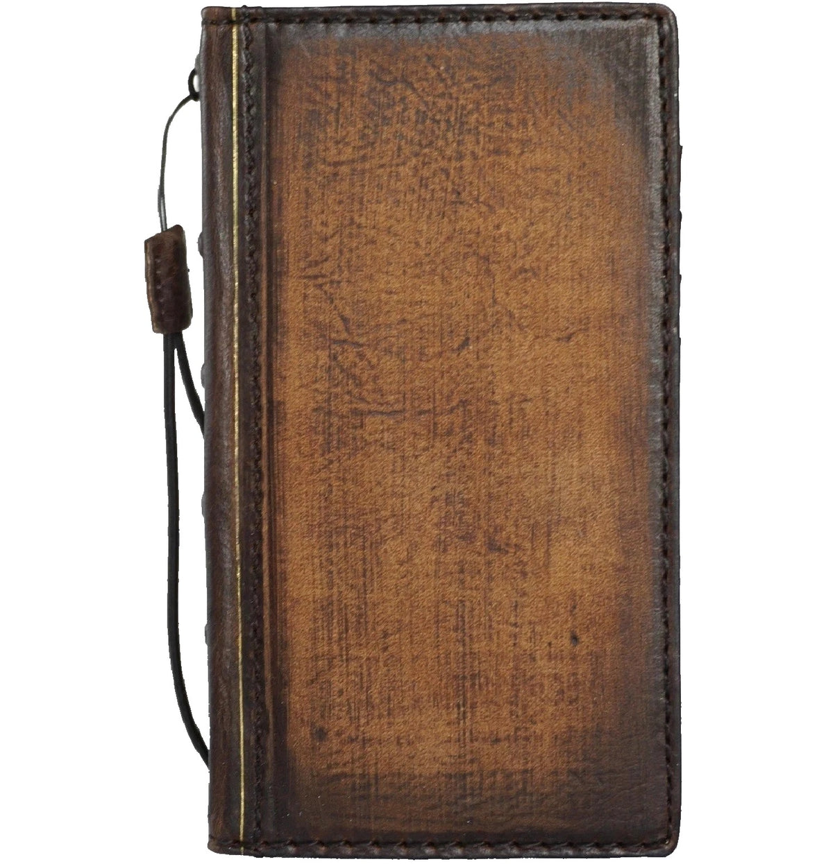 Genuine leather Bible book wallet case for Google Pixel 9, 10, 11 Pro XL by DAVISCASE, featuring full grain leather and stamp design.