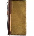 Handmade green genuine leather wallet case for iPhone 13, 12, 14, 15, 16 Pro Max with removable wallet feature, by DAVISCASE.