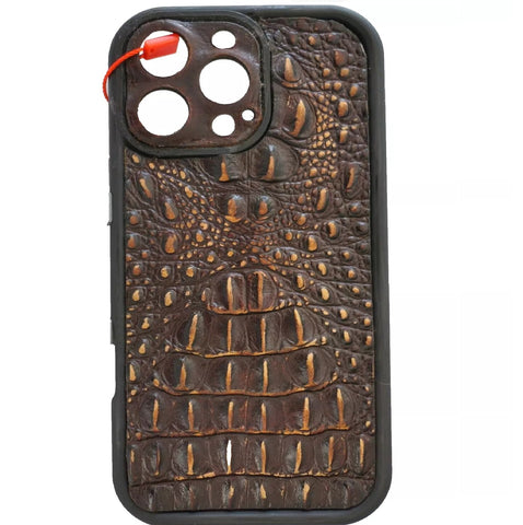 Étui en cuir véritable pour Apple iPhone 11 12 13 14 15 Pro Max 7 8 plus bricolage artisanat SE 3 XS portefeuille livre Vintage Style Crocodile fentes pour cartes de crédit couverture sans fil pleine fleur Davis luxe Mini Art bricolage Ston