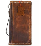 Genuine Leather For Galaxy s22 s21 s20 S23 S24 S25 Ultra FE Note 20 21 Case Plus Wallet  Luxury Mini Coarse Seam Handmade Tan