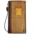 Handmade genuine leather phone case by DAVISCASE for Galaxy S23, S24, S25 Ultra, Z Fold 3-7, featuring wallet and edge protection