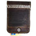 Genuine tan leather wallet phone case for Galaxy Z Flip 3 4 5 6 7 with Tree of Life design, handmade by DAVISCASE.