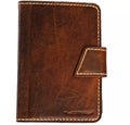 Genuine leather iPad Mini case by DAVISCASE in tan, handcrafted for iPad Mini 3-7 and iPad Pro 9.7-inch models.