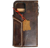 Genuine Leather Case For Apple iPhone 11 12 13 14 15 16 Pro Max 8 plus SE  Wallet  Book Cover Magnetic Sew hand Crafted