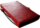 Genuine Leather Case for Samsung Galaxy S24 Ultra Book Wallet HandMade Rubber Holder Cover Wireless Charger Luxury Red Wine  Magnetic Ai