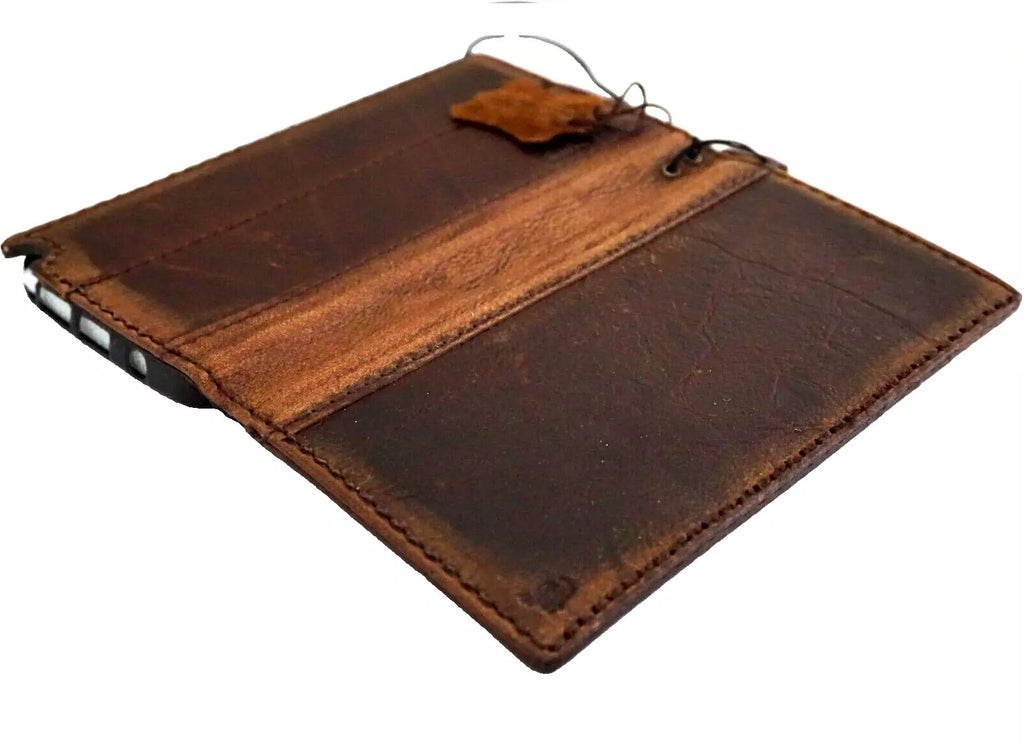 Handmade genuine leather phone case for Galaxy S22, S21, S20, Z Fold 3, 4, 5, 6, 7 wallet book by DAVISCASE.