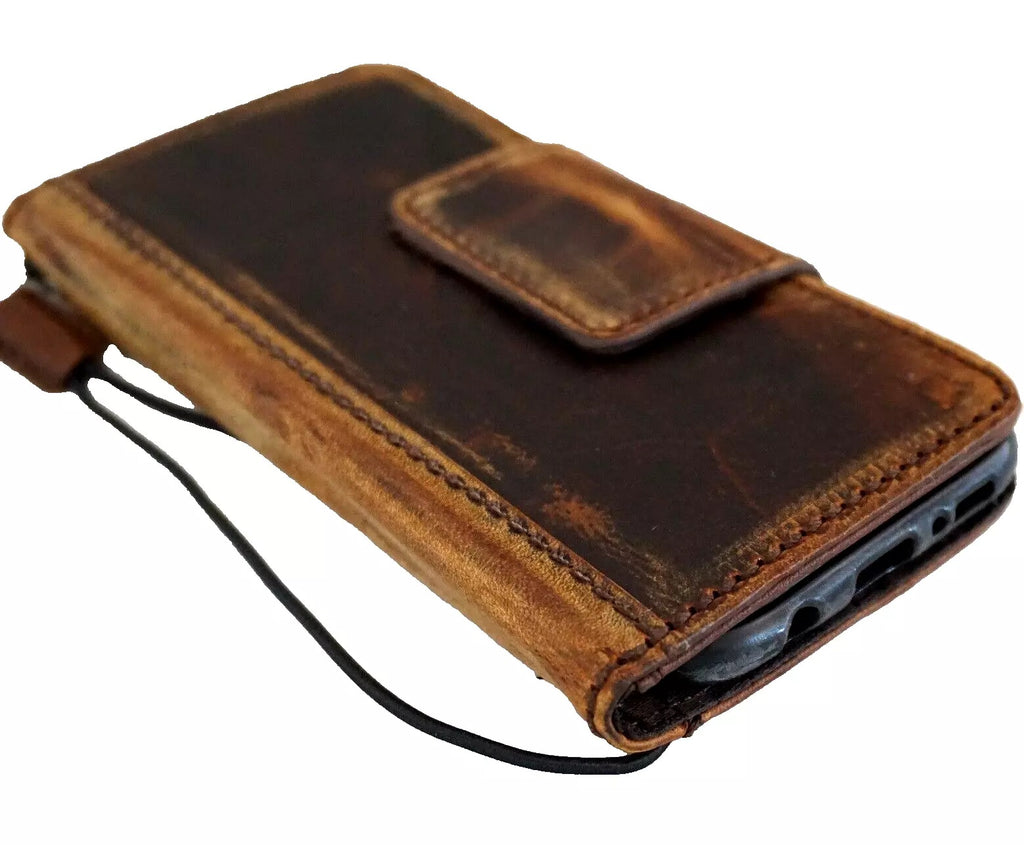 DavisCase genuine leather Google Pixel Fold case with book wallet design, polished finish, for Pixel 8 Pro, 9, 10, and XL models