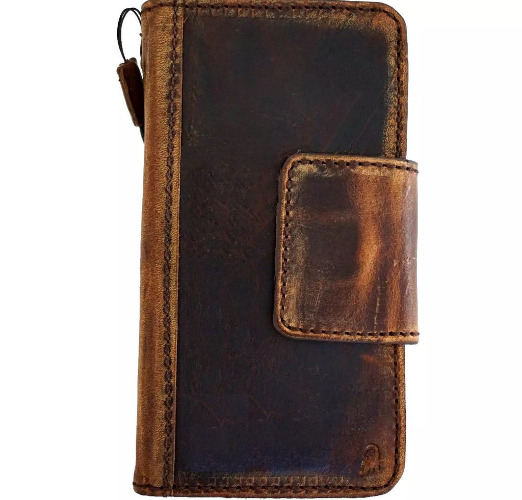 Genuine leather case for Google Pixel Fold by DAVISCASE, luxury book wallet style with polished design and protective features.