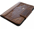 Handmade genuine leather case for Apple iPad Mini 7, 6, 5, 4, 3, and 9.7 Pro by DAVISCASE, featuring a luxurious design.