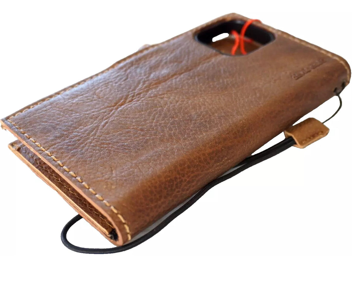 DAVISCASE genuine leather phone case for iPhone 17 16 12 13 14 15 Pro Max, Air 8 Plus SE XS wallet book vintage style