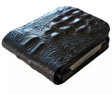 Genuine Leather For Galaxy Z Flip 3 4 5 6 Case Flip6 Wallet Book Vintage Cover Flip5 Crocodile Black