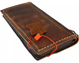 Genuine Leather For Galaxy s22 s21 s20 S23 S24 S25 Ultra FE Note 20 21 Case Plus Wallet  Luxury Mini Coarse Seam Handmade Tan