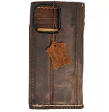 Genuine Leather Case For Apple iPhone 16 12 13 14 15 16E Pro Max 8 Plus SE 2025 Wallet Book Cover luxury Mini Hand Made Dark