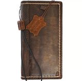 Genuine Leather For Galaxy s22 s21 s20 S23 S24 Ultra FE Note 20 21 Case Plus Wallet  Luxury Mini Coarse Seam Handmade