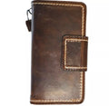 DavisCase genuine leather wallet case for Google Pixel Fold with hand-stitched design, dark color, and secure book-style closure.