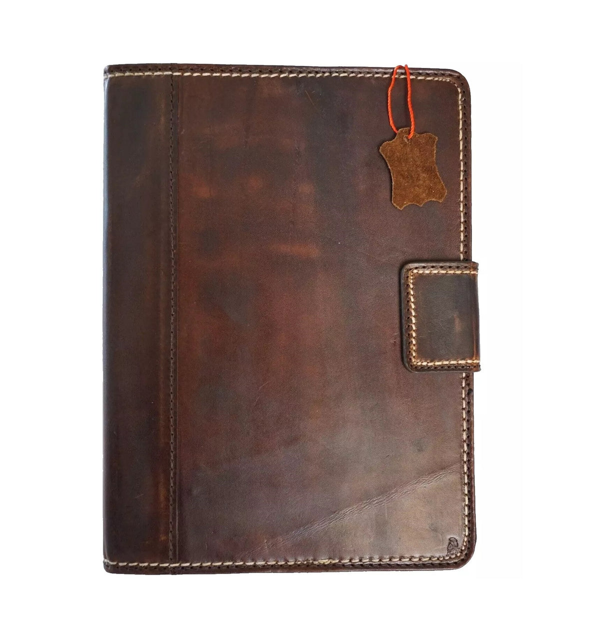 Leather iPad case for 10.2, 10.5, 10.9, 11, 13 Pro Air 9.7, 10.2, 9th-7th gen, with thick seam detail, vendor-unknown.