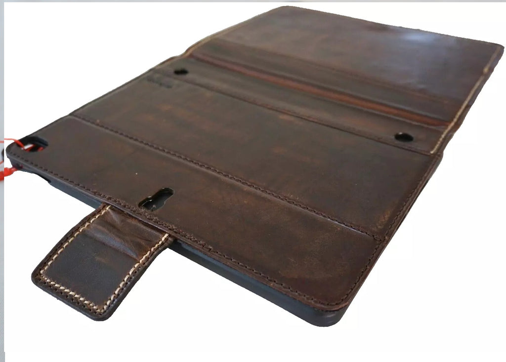 Genuine leather iPad case for 10.2, 10.5, 11, 13 Pro, Air 9.7, 10.9 with thick seams, compatible with various model A2072, A2589.