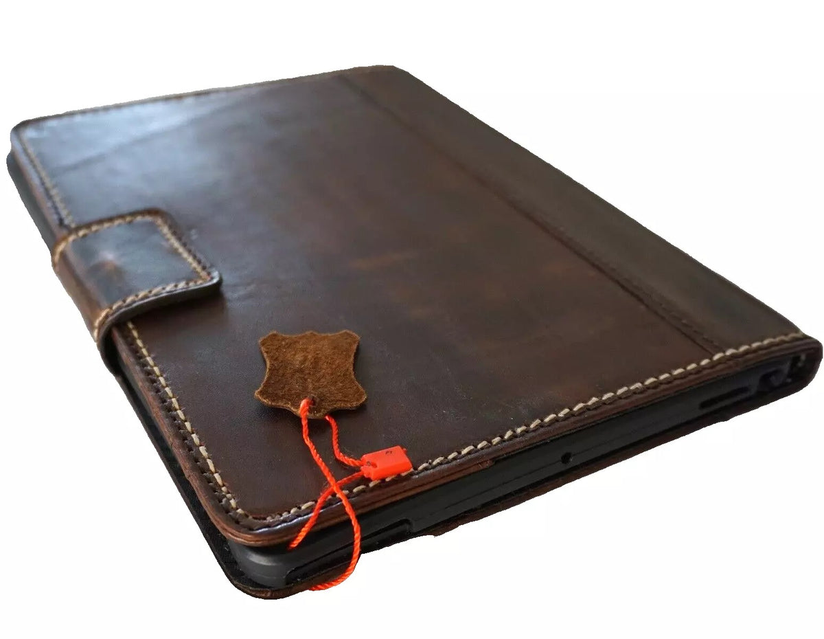 Genuine leather iPad case for 10.2, 10.5, 11, 13 Pro, Air 9.7, 10.9, 10Th, 9Th, with thick seam detail, vendor-unknown.