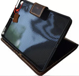 Genuine Leather for iPad 10.2 10.5 10.9 11 Pro Case cover A2903 2024 Air 9.7 10Th 9Th 8Th 7Th 6Th  A2072 A2589 A2435 Thick Seam