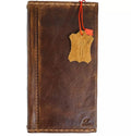 Handmade genuine leather wallet phone case for iPhone 14, 15, 16, 17 Pro Max by DAVISCASE, with a luxurious book-style cover.