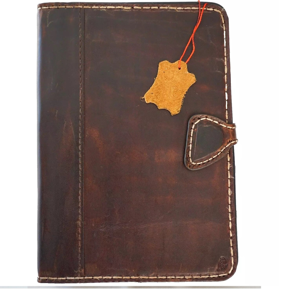 Handmade genuine leather case for Apple iPad Mini 7th generation, 6, 5, 4, 3, and Pro 9.7-inch by DAVISCASE, with hand-sewn detail.